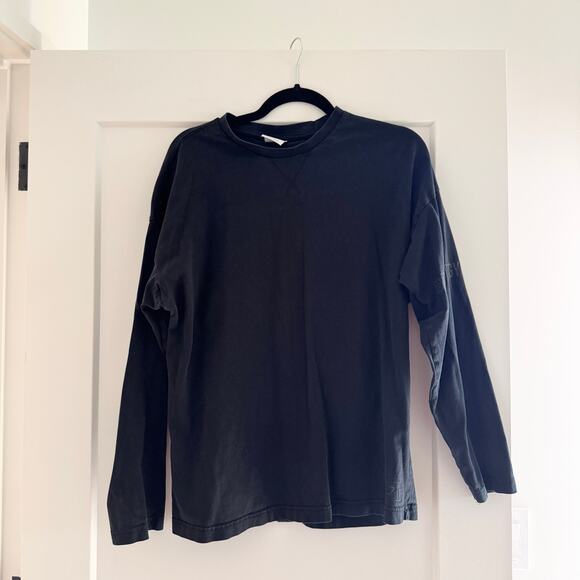 Gymshark Reset Shirt Mens Small Black Gym Workout Training Oversized - Picture 1 of 6